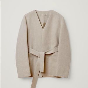 Cos linen belted blazer, size 6